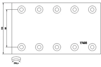 Immagine prodotto di TEXTAR Set di guarnizioni freno a tamburo 1740501 Posteriore 12mm 120mm