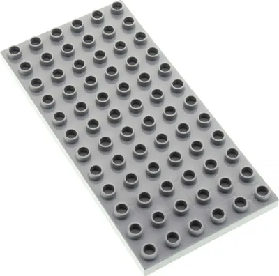 Produktbild von 1x Lego Duplo Bau Platte 6x12 neu-hell grau Grundplatte 10803 4583812 18921 4196