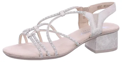 Produktbild von Rieker Damen Sandalette elegant mit Strass und Perlenbesatz 64970, Größe:42 EU, Farbe:Beige