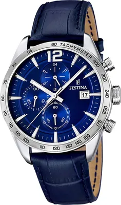 Immagine prodotto di Festina Orologio da uomo in pelle F16760/3 Cronografo da polso blu Sport D2UF16760/3