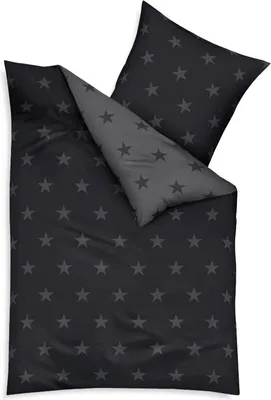 Produktbild von Kaeppel Biber Wende - Bettwäsche 155x220 cm Stars 32779 zinn