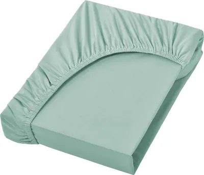 Zdjęcie produktu dla Prześcieradło satynowe, kolor jade (szmaragdowy), rozmiar 140-160 x 200 + 30 cm