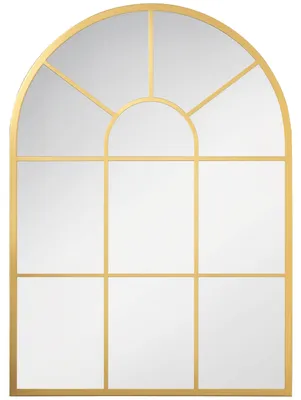 Productafbeelding van Raamspiegel met metalen frame, 70 x 2 x 50 cm, goudkleurig