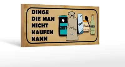 Produktbild von Holzschild Spruch 27x10cm Dinge die man nicht kaufen kann