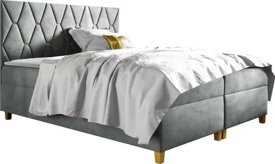 Produktbild von MIRJAN24 Boxspringbett Inez, Doppelbett mit zwei Bettkästen für die Bettwäsche, Hauptmatratze und Topper, Kopfteil (Fresh 33, Größe: 180x200 cm)
