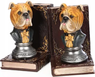 Image de Décoration serre-livres pour chiens, set cadeau de 2 pièces