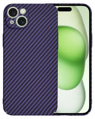 Produktbild von Techsuit Carbonite FiberShell Back Cover Hülle für Apple iPhone 15 Plus - Lila