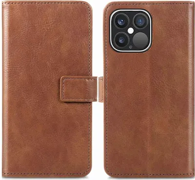 Zdjęcie produktu dla imoshion Luksusowe etui typu bookcase do Apple iPhone 13 Pro – brązowe
