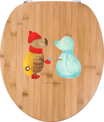 Produktbild von Mr. & Mrs. Panda Toilettendeckel Nachtfalter Schneemann - Transparent - Geschenk, WC Brille, Weihnachtsgruß, Schnee, Sitz, Weihnachten, WC-Sitz, Winter, Klo-Deckel