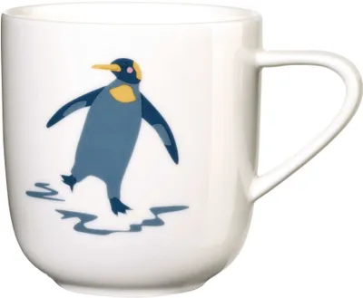 Produktbild von ASA Henkelbecher, Pinguin Pepe  d. 8 cm, h. 8,5 cm, 0,25 l., fine bone c