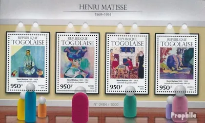 Produktbild von Briefmarken Togo 2015 Mi 7212-7215 Kleinbogen (kompl. Ausgabe) postfrisch Henri Matisse