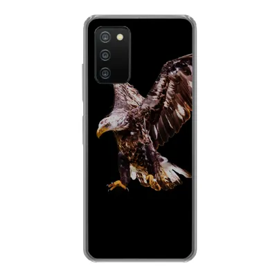 Produktbild von MuchoWow® Handyhülle Schutzhülle Hülle für Samsung Galaxy A03s Adler - Vogel - Federn Silikon Softcase Handy Hülle - Schutz