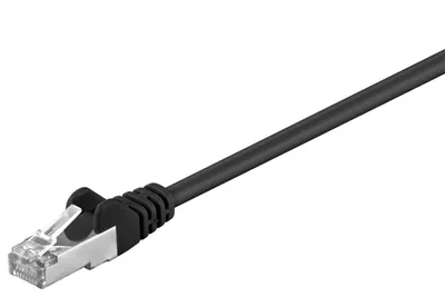 Immagine prodotto di Goobay 95629 Cavo patch CAT 5e, SF/UTP, nero, 25 m - miscela di rame CCA