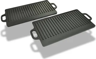 Image de Plancha en fonte réversible 2 pcs 38x23 cm