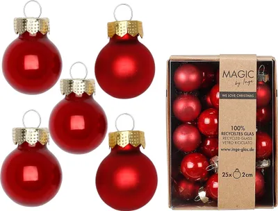 Weihnachtskugeln Glas 2cm 25 Stück - Classic Chianti