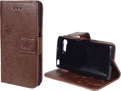 Produktbild von Schutz Hülle Blumen für Handy Sony Xperia X Compact Coffee