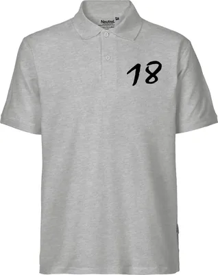 Produktbild von Huuraa Herren Polo Shirt 18 Geburtstag XL Sport Grey Bio Baumwolle Fairtrade Poloshirt Geschenkidee