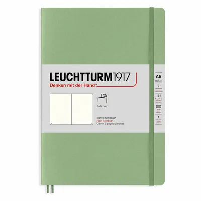 Produktbild von Leuchtturm1917 Notizbuch Softcover A5 salbei blanko