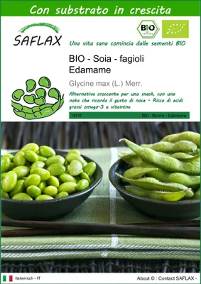 Immagine prodotto di SAFLAX  -- Soia - fagioli Edamame  - 8 semi - Con substrato - Glycine