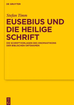 Produktbild von Eusebius und die Heilige Schrift