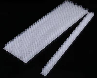 Produktbild von 6pc Kunststoff Königin Biene Double Cell Bar Strip Set Basis für die Bienenzucht mit 63 Queen Cell Cups