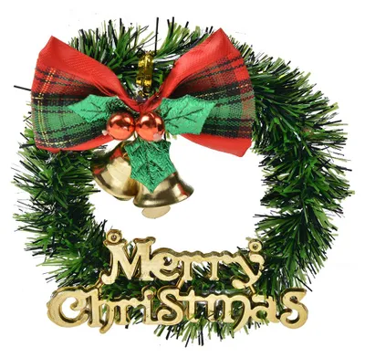 Produktbild von Clayre & Eef Weihnachtskranz Ø 8 cm Grün Kunststoff
