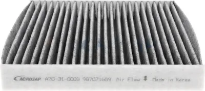 Produktbild von ACKOJA A70-31-0003 Aktivkohle Innenraumfilter Pollenfilter für TOYOTA Yaris Schrägheck (P9) Yaris Schrägheck (P13) AURIS AVENSIS Station Wagon