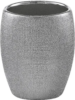 Produktbild von Zahnputzbecher Glitter Steinzeug silber Ø8,1x9,8cm