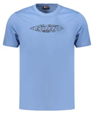 Produktbild von Herren Kurzarm T-Shirt Blau mit Rundhals & Print-Design