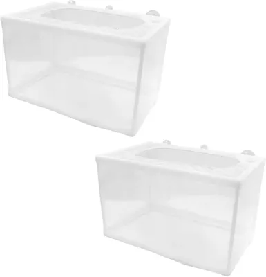 Produktbild von Isolatienetz für Fische, 2 Stück, 26x15x15 cm, mit Saugnäpfen für Aquarium