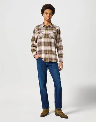 Zdjęcie produktu dla Koszulka męska Wrangler w stylu western, długi rękaw, wielokolorowa, rozmiar M