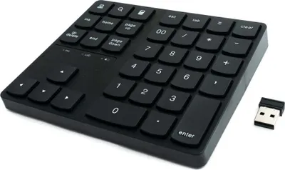 Produktbild von Numpad Bluetooth 3 2.4 GHz Ziffernblock Tastatur mit Akku USB in Schwarz