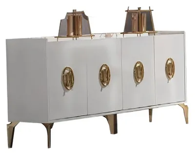 Produktbild von Sideboard Designer Lowboard Moderne Möbel Kommode Schrank Weiß Anrichte