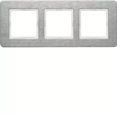 Immagine prodotto di HAGER BERKER Q.7 Telaio triplo orizzontale in acciaio inox 10236083
