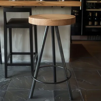 Obrázek produktu pro Barová židle, barová židle, 3 nohy s vnějším okrajem, výška 70 cm