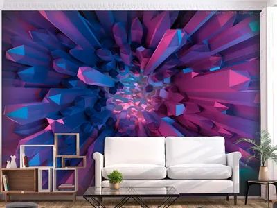 Produktbild von Vlies Fototapete 3D Effekt 400x280 cm Tapeten Wandtapete XXL Abstrakt optische Täuschung geometrisch n-A-1161-a-a