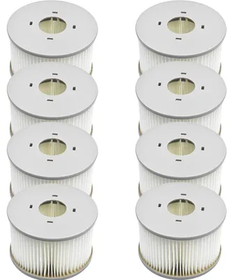 Produktbild von 8 Stück Whirlpool Ersatzfilter für MSPA, Filterkartusche Wasserfilter, für aufblasbare Pools, Weiß