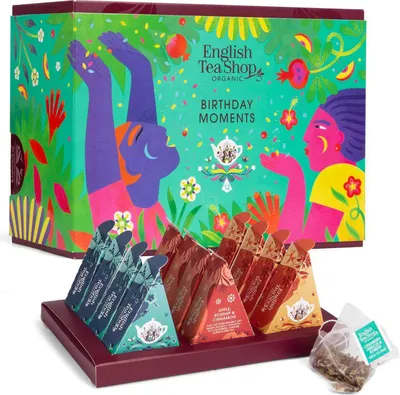 Produktbild von ETS - Tee Geschenk "Happy Birthday", Geburtstagsgeschenk, BIO, 12 Pyramiden Beutel