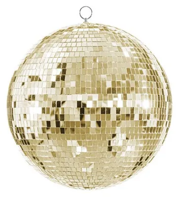 Zdjęcie produktu dla Dekoracja wisząca Kula Dyskotekowa Disco, Złota, 40cm