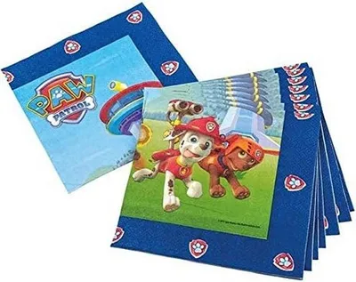Produktbild von Paw Patrol Servietten - blau - ca. 33 x 33 cm - 20 Stück