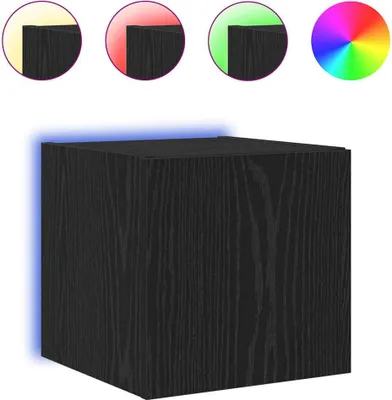 Zdjęcie produktu dla vidaXL RTV-szafka wisząca, 30,5 x 35 x 30 cm, czarna, imitacja dębu