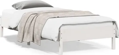 Produktbild von "2026 Promotion" Massivholzbett Schlafzimmer - ohne Matratze - Weiß - 90x200 cm - Kiefernholz - Polsterbett CC30194