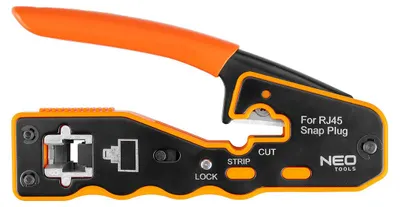 Produktbild von NEO TOOLS RJ45 Crimpzange für Durchgangsstecker Pass-Through 135mm Kompaktes Netzwerkwerkzeug