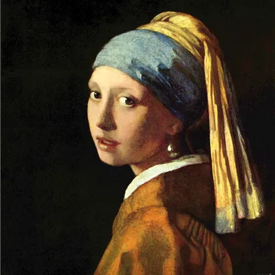 Produktbild von Johannes Vermeer Kunstdruck Bild - Das Mädchen Mit Dem Perlenohrring, 1665 (100 x 100 cm)