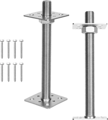 Obrázok produktu pre Eikuavons nastaviteľné podstavce, 2 kusy, 30–250 mm, oceľ, vrátane montážnych skrutiek, strieborná farba
