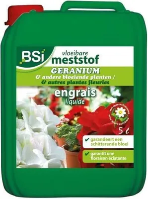 Immagine prodotto di Concime liquido per gerani, minerale, 5 l, per tipi di gerani, con oligoelementi, NPK 6-6-5-7