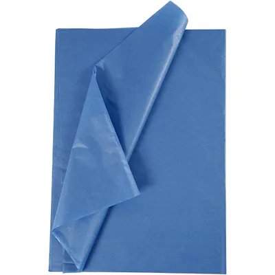 Produktbild von Creativ Company Seidenpapier, Blatt 50x70 cm, 17 g, blau, 25 Blatt 1 Karton