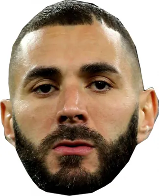 Productafbeelding van Pappmasker van Karim Benzema voor volwassenen - One size