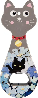 Obrázek produktu pro Clayre & Eef Otvírák na lahve Cat 5x14 cm šedá keramika