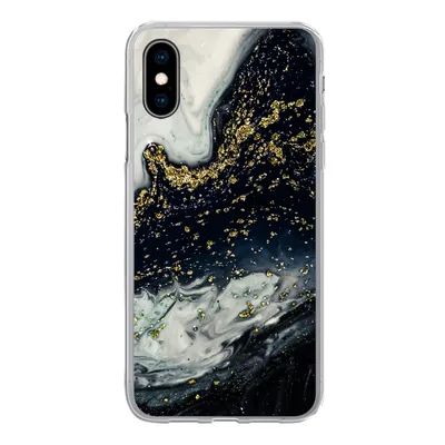 Produktbild von MuchoWow® Handyhülle Schutzhülle Hülle für iPhone X Marmor - Naturstein - Gold Silikon Softcase Handy Hülle - Handyhülle